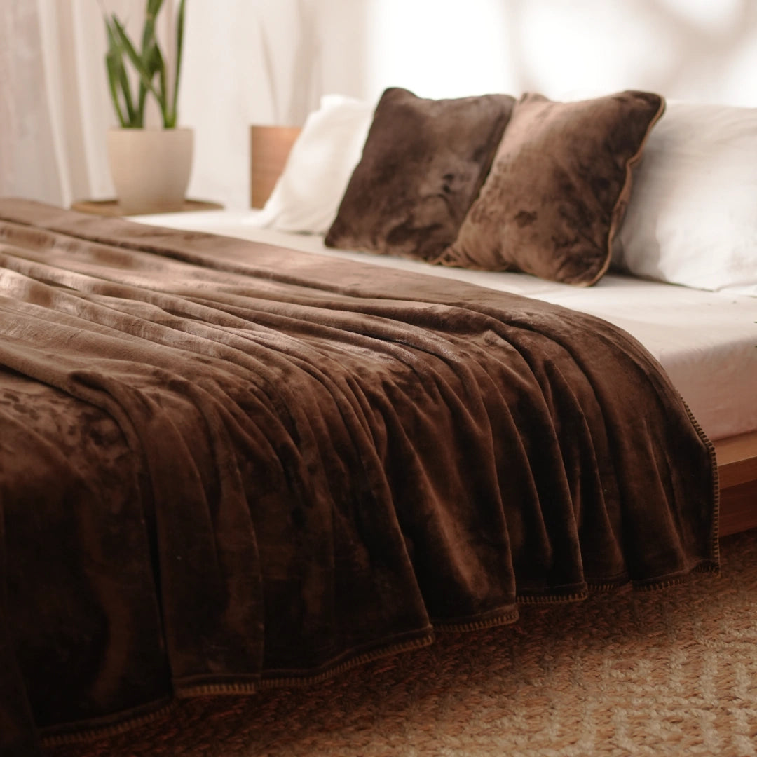 ZARF ALL-SEASON PREMIUM AC BLANKET SET OF 5 - Mocha