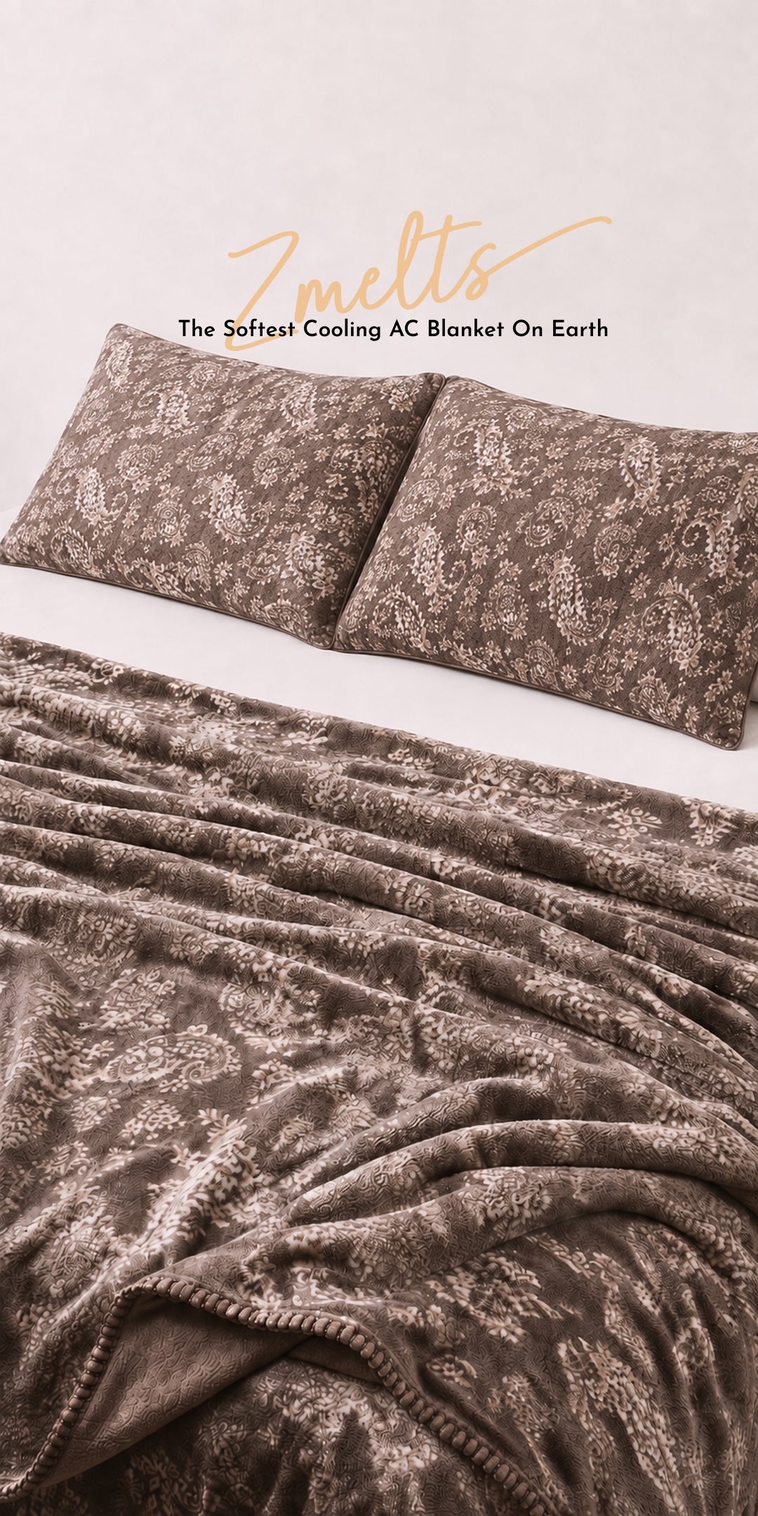 Zarf All-Season Premium Printed AC Blanket With Two Pillow Covers - Floral