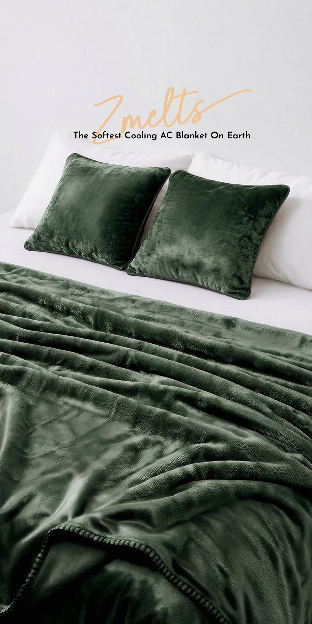 Zarf All-Season Premium Baby Size AC Blanket With One Pillow Cover & One Cushion Cover - Olive