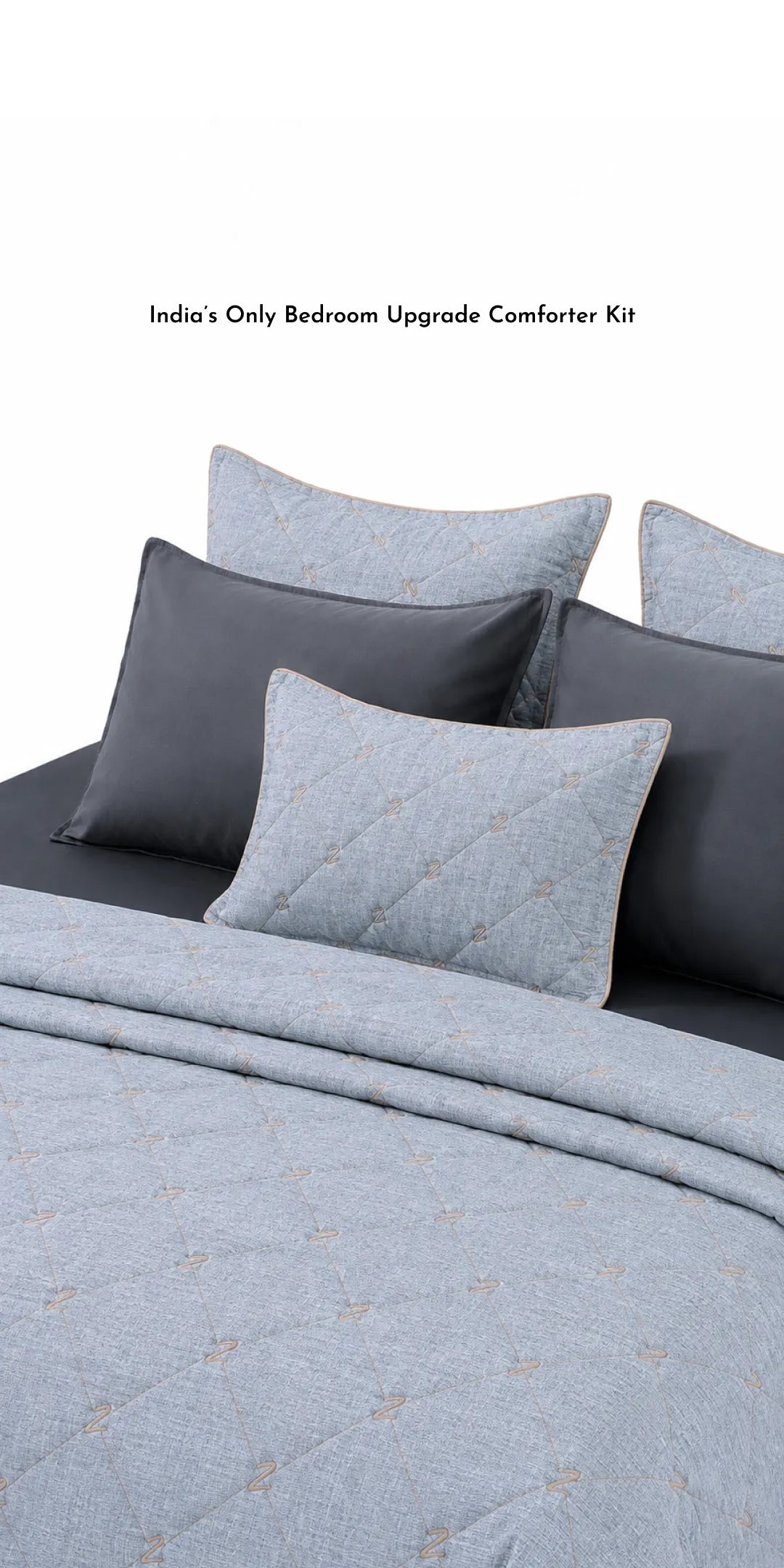 Zarf Linen Blend Bedding Set Of 9 - Elaris