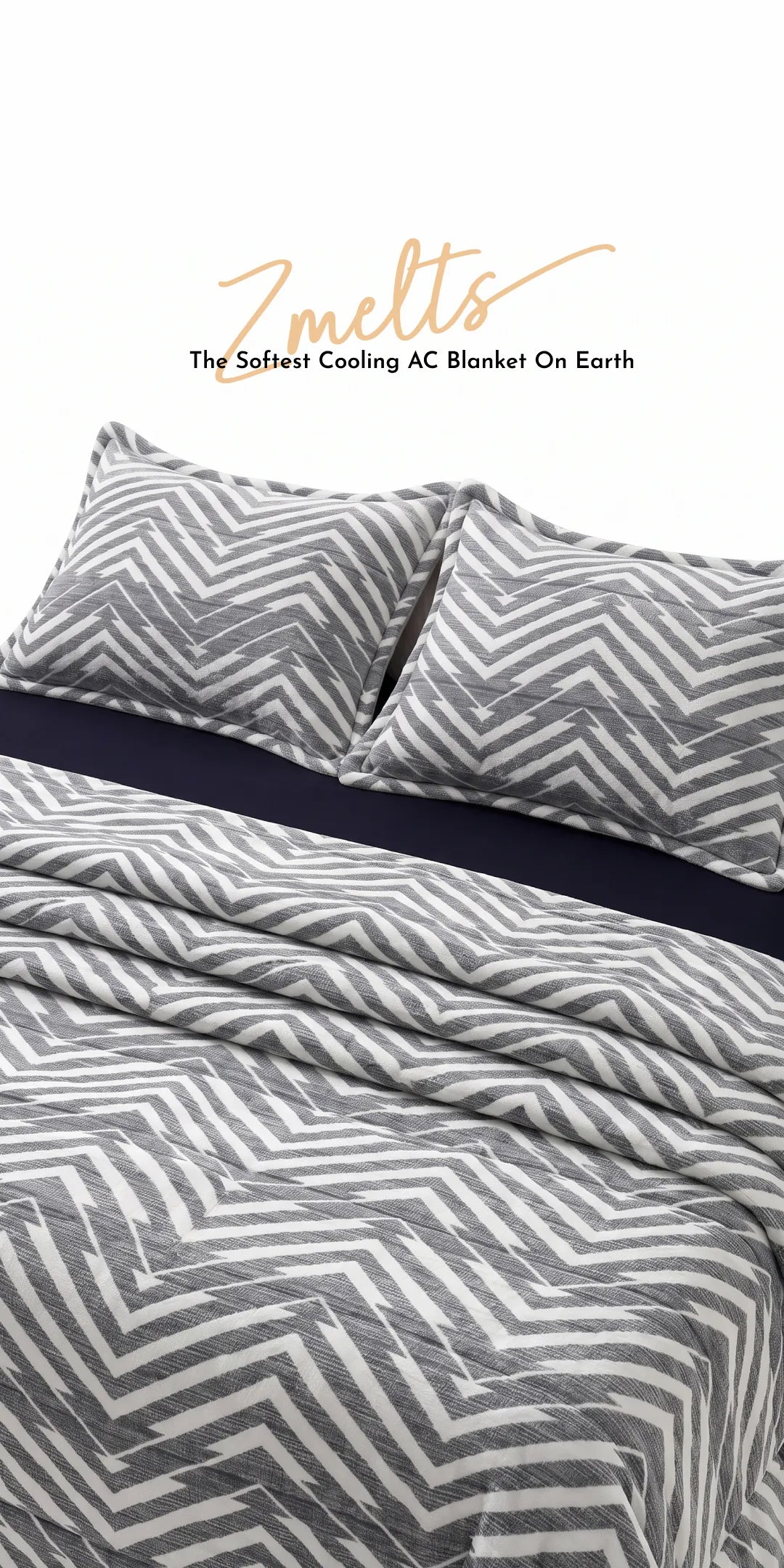Zarf Plush Baby Size AC Blanket With One Pillow Cover - Sapphire