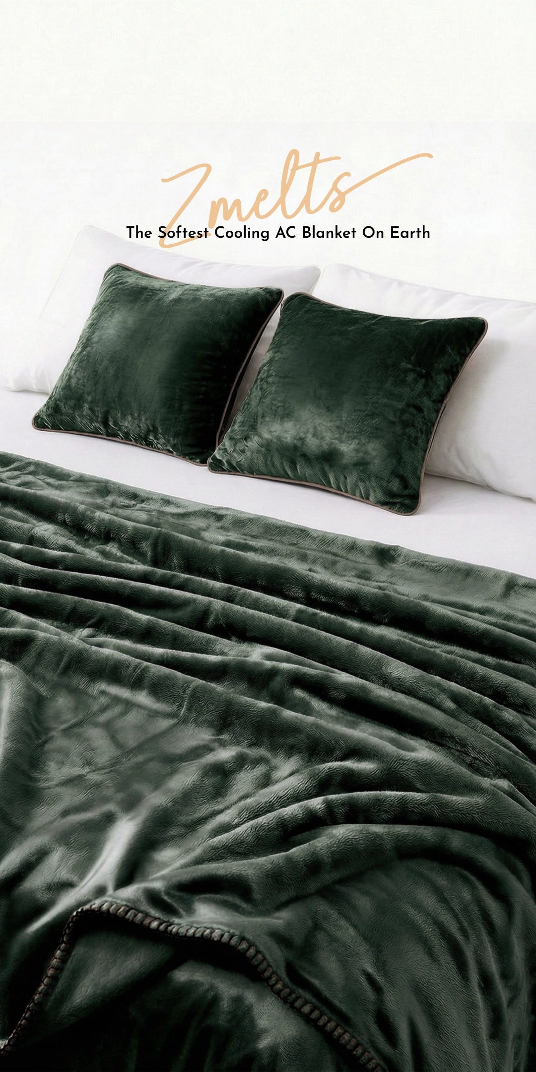 Zarf All-Season Premium AC Blanket With Two Pillow Covers & Two Cushion Covers - Greener pastures