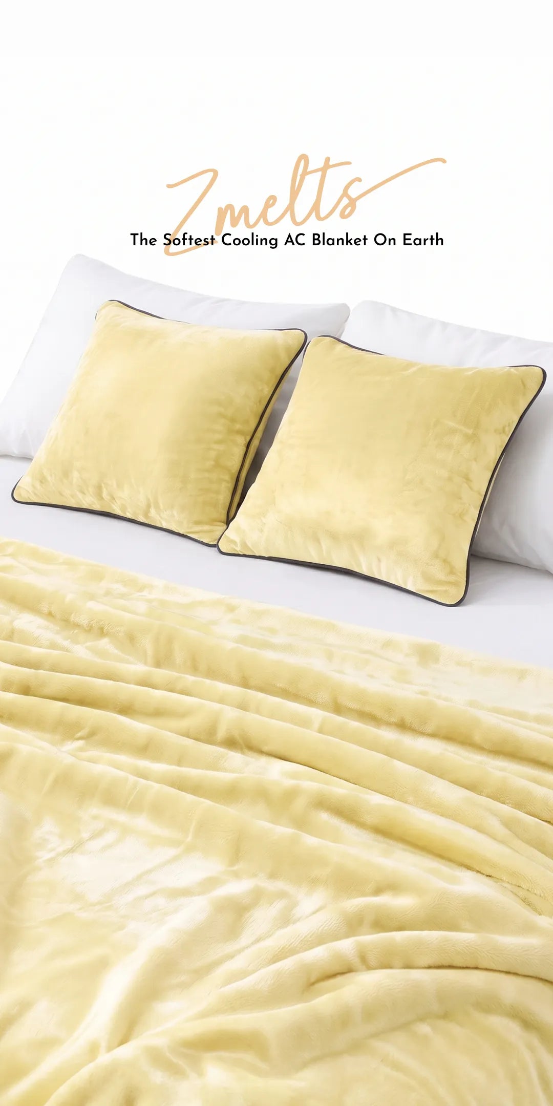 Zarf All-Season Premium AC Blanket With Two Cushion Covers - Magnolia