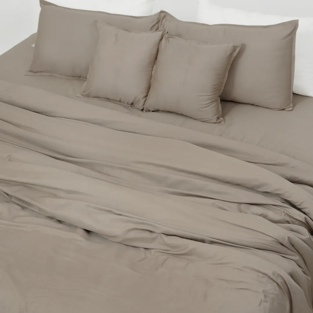 ZARF Egyptian Cotton Comforter With 2 Pillowcases & 2 Cushion Covers - Dove