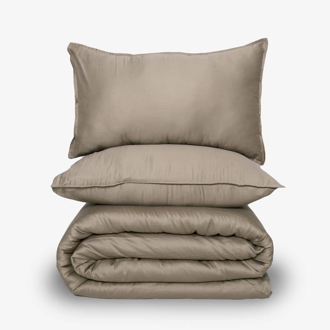 ZARF Egyptian Cotton Comforter With 2 Pillowcases & 2 Cushion Covers - Dove