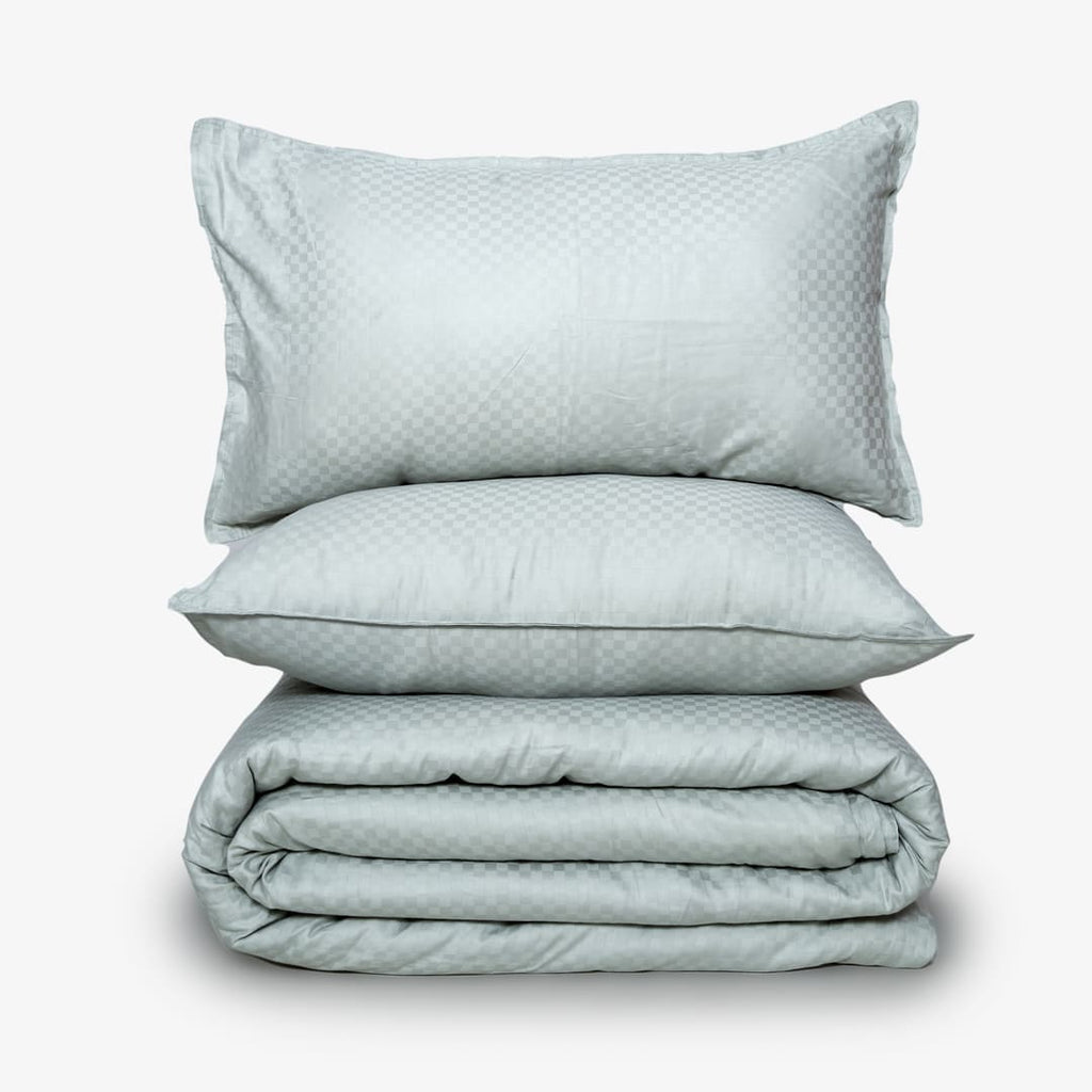 ZARF Egyptian Cotton Comforter With 2 Pillowcases & 2 Cushion Covers - Azure