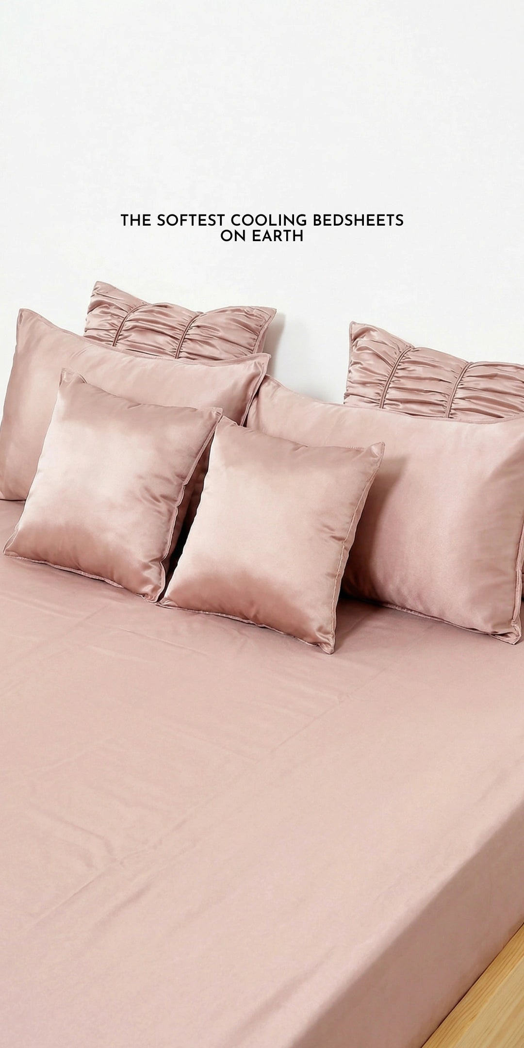 ZARF Italian Staple Weave Comforter With 2 Designer Pillow Cases, 2 Solid Pillowcases & 2 Cushion Covers - Dahlia