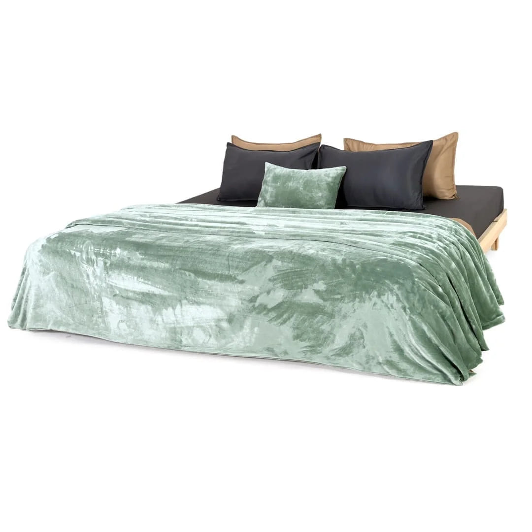 Zarf Premium AC Dohar With Two Pillow Covers & One Breakfast Cushion Cover - Greenstone