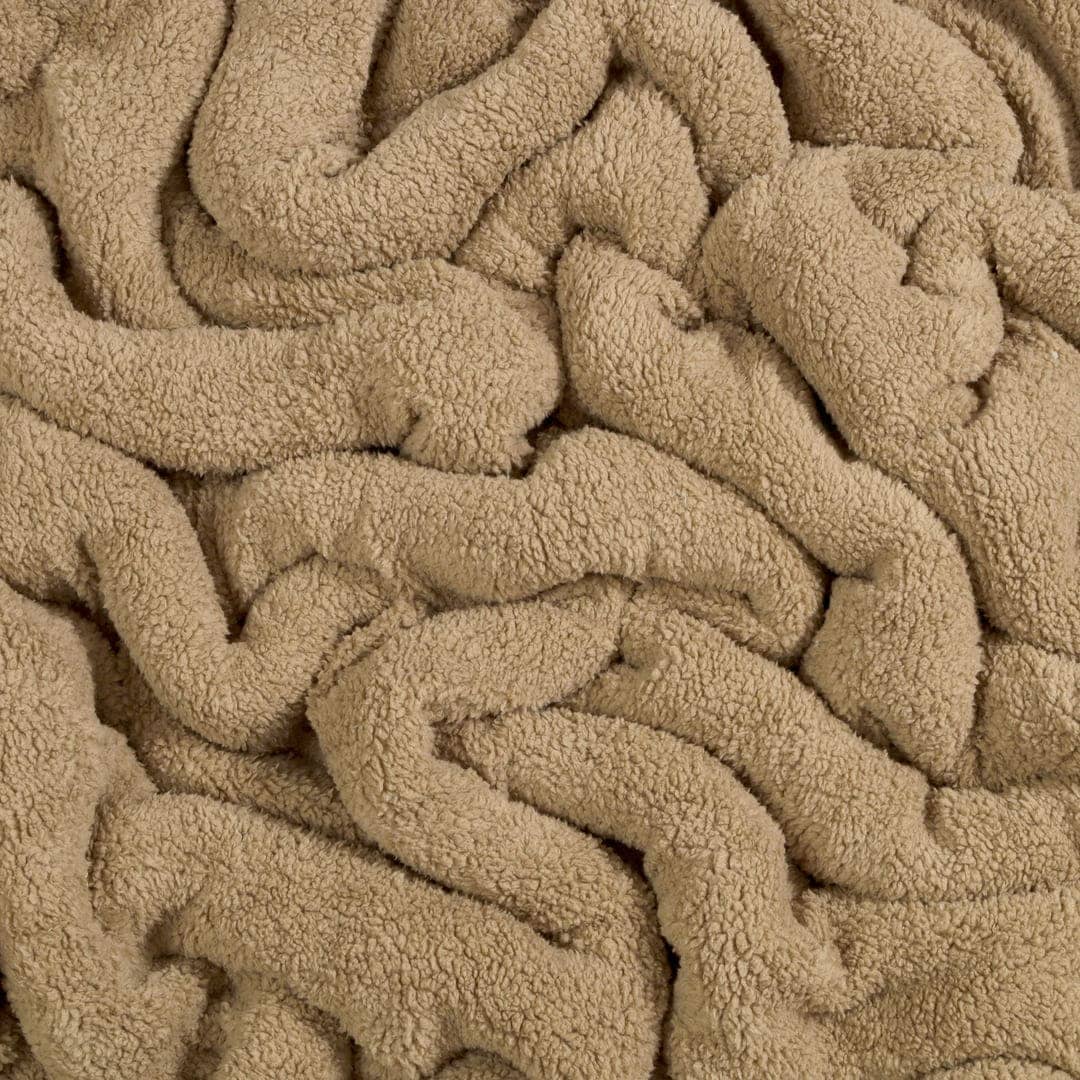 Faux Shearling Blanket - Vanilla Ivory