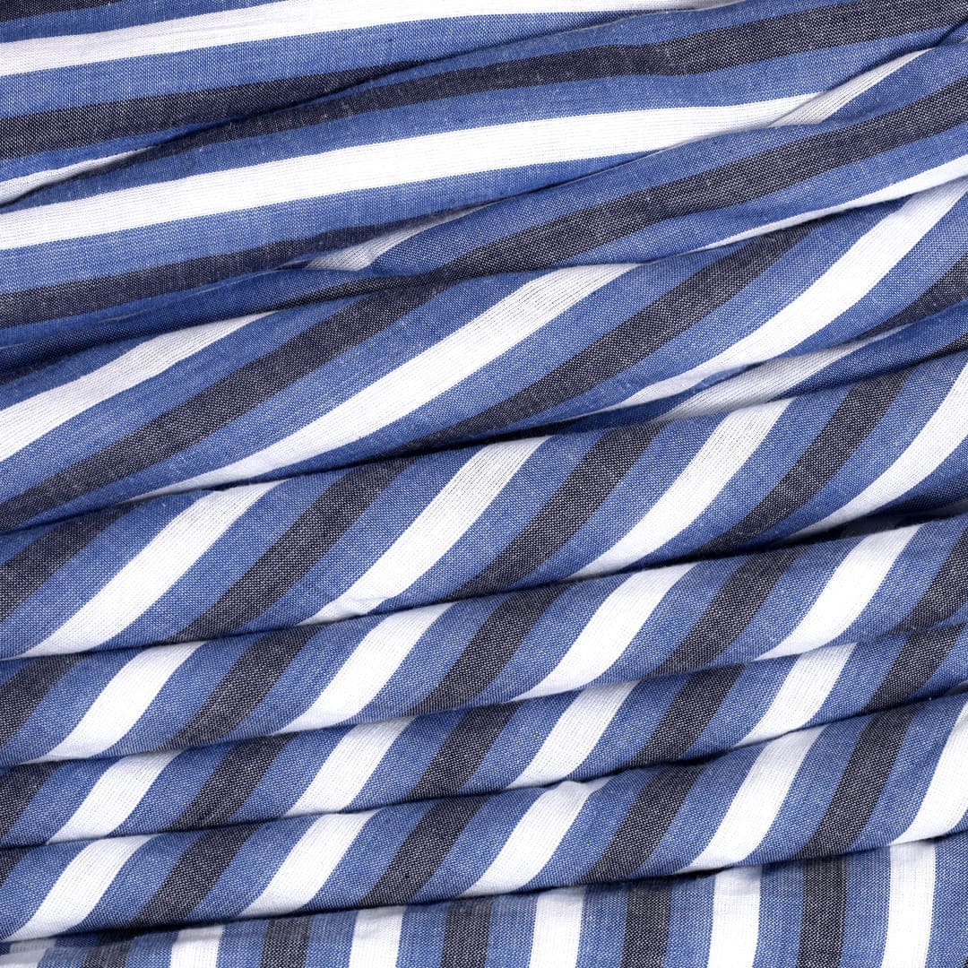 Zarf Linen Blend Bedding Set Of 9 - Seafarer