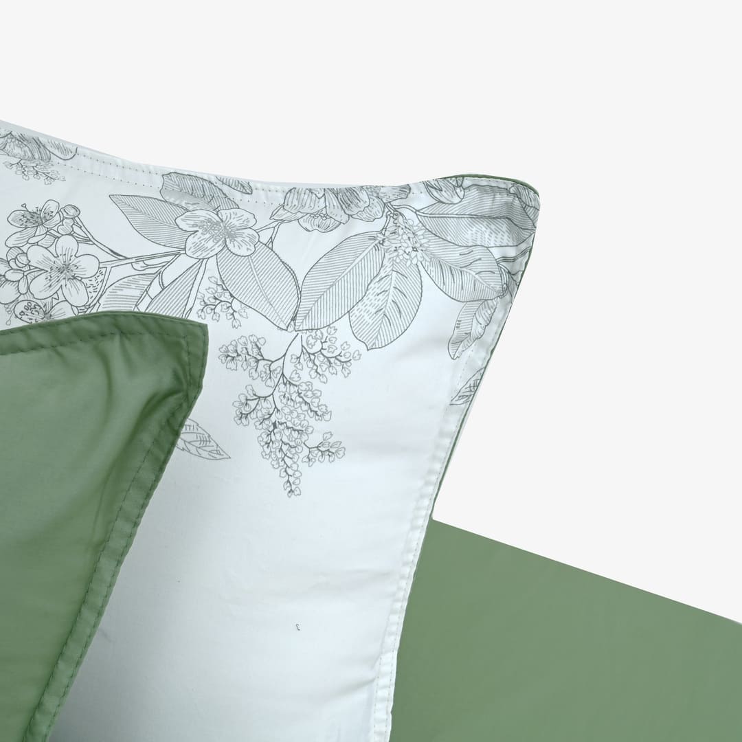 Zarf AC Comforter With 2 Pillow Cases and 1 Breakfast Pillow - Willow