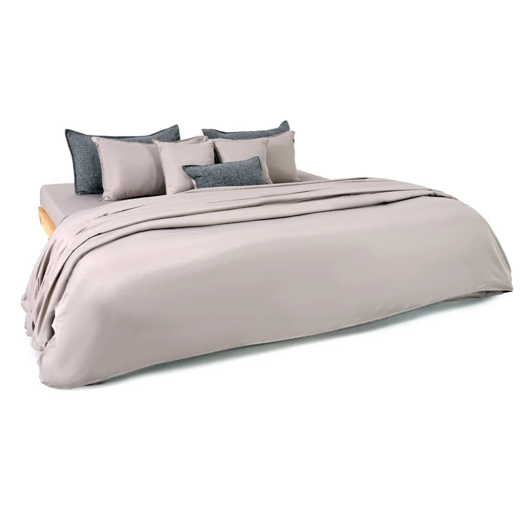 Linen Blend AC Comforter With 2 Pillow Cases and 1 Breakfast Pillow - Harbour