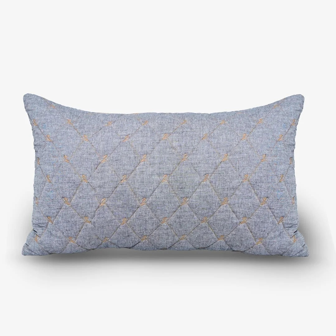 Linen Blend AC Comforter With 2 Pillow Cases and 1 Breakfast Pillow - Elaris