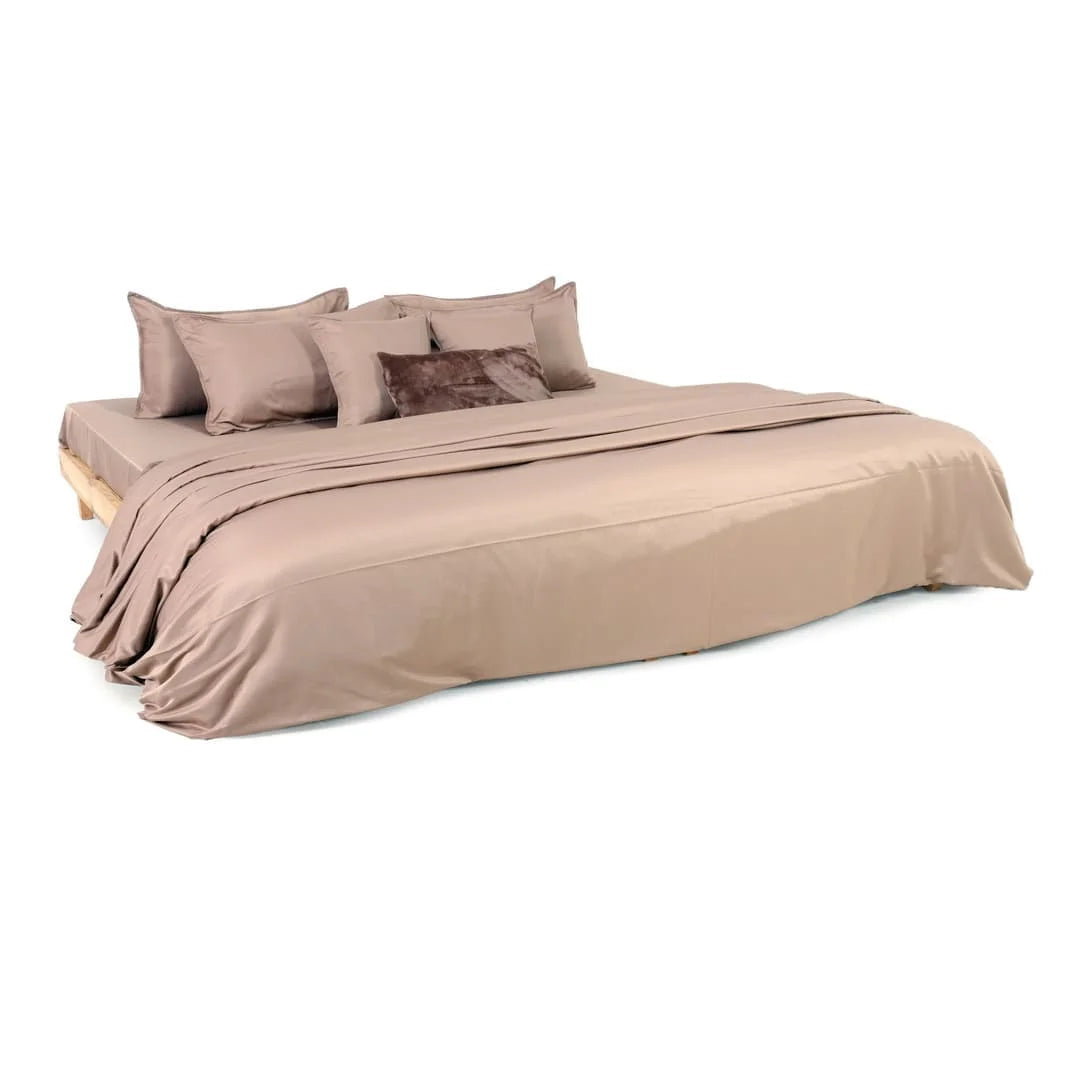 Zarf Premium AC Dohar With Two Pillow Covers & One Breakfast Cushion Cover - Brownstone