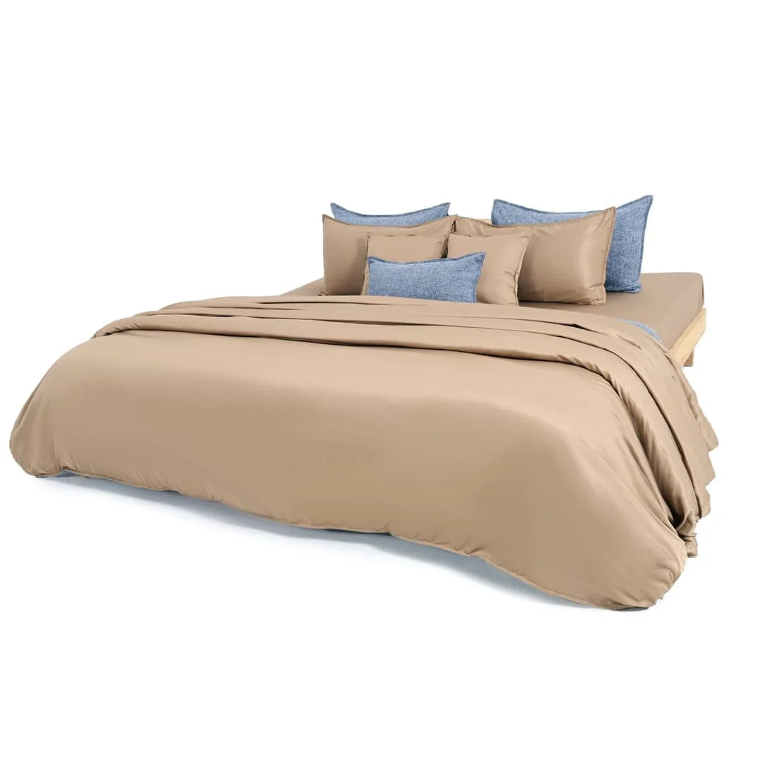 Zarf Linen Blend Bedding Set Of 9 - Fleck