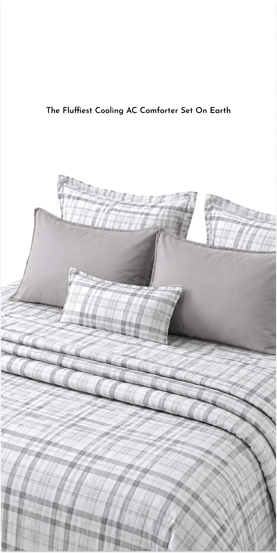 Linen Blend AC Comforter With 2 Pillow Cases and 1 Breakfast Pillow - Waverly