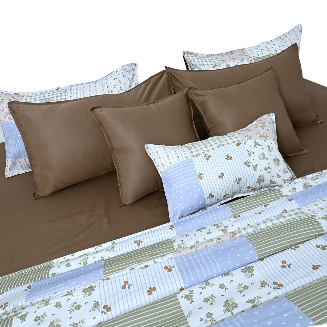 Zarf AC Comforter With 2 Pillow Cases and 1 Breakfast Pillow For Single Size Bed- Vara