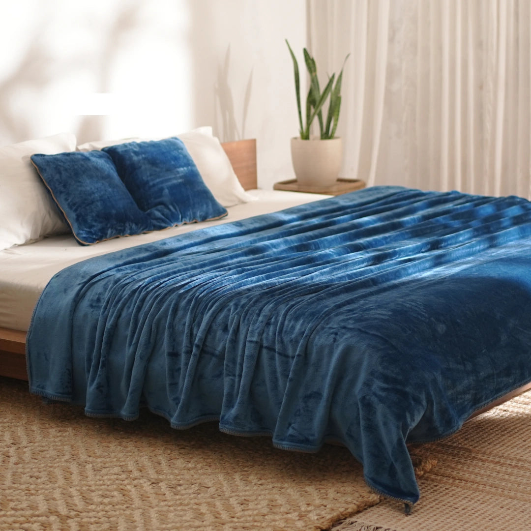 ZARF ALL-SEASON PREMIUM AC BLANKET SET OF 5 - Cobalt