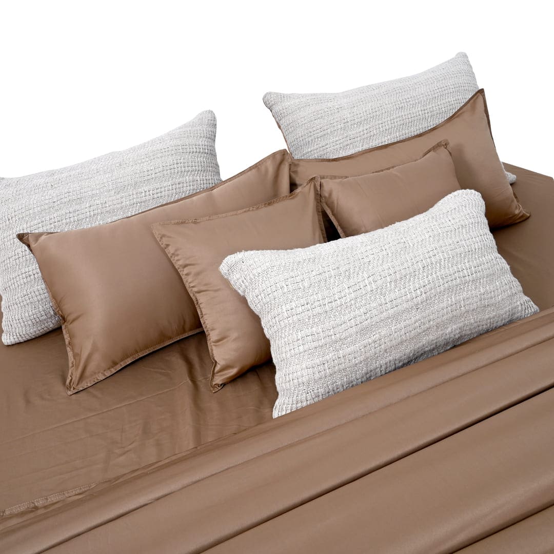 Zarf Italian Staple Weave Bedding Set Of 7- Aven