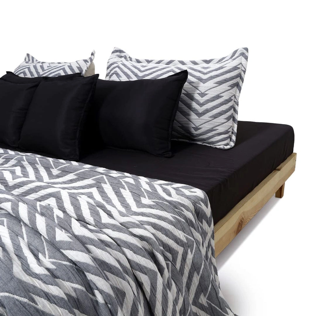 Zarf California King Size Plush Cotton AC Blanket With 2 Pillow Cases - Sapphire