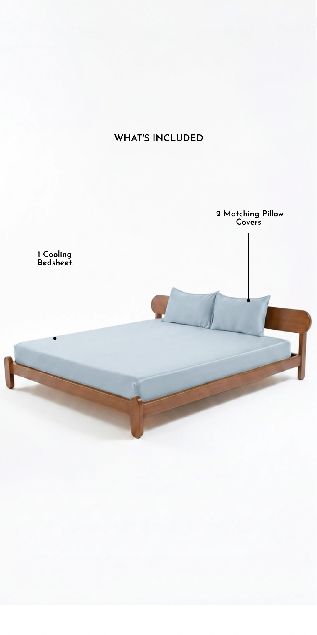 ZARF Italian Weave Fitted Bedsheet - Skyline