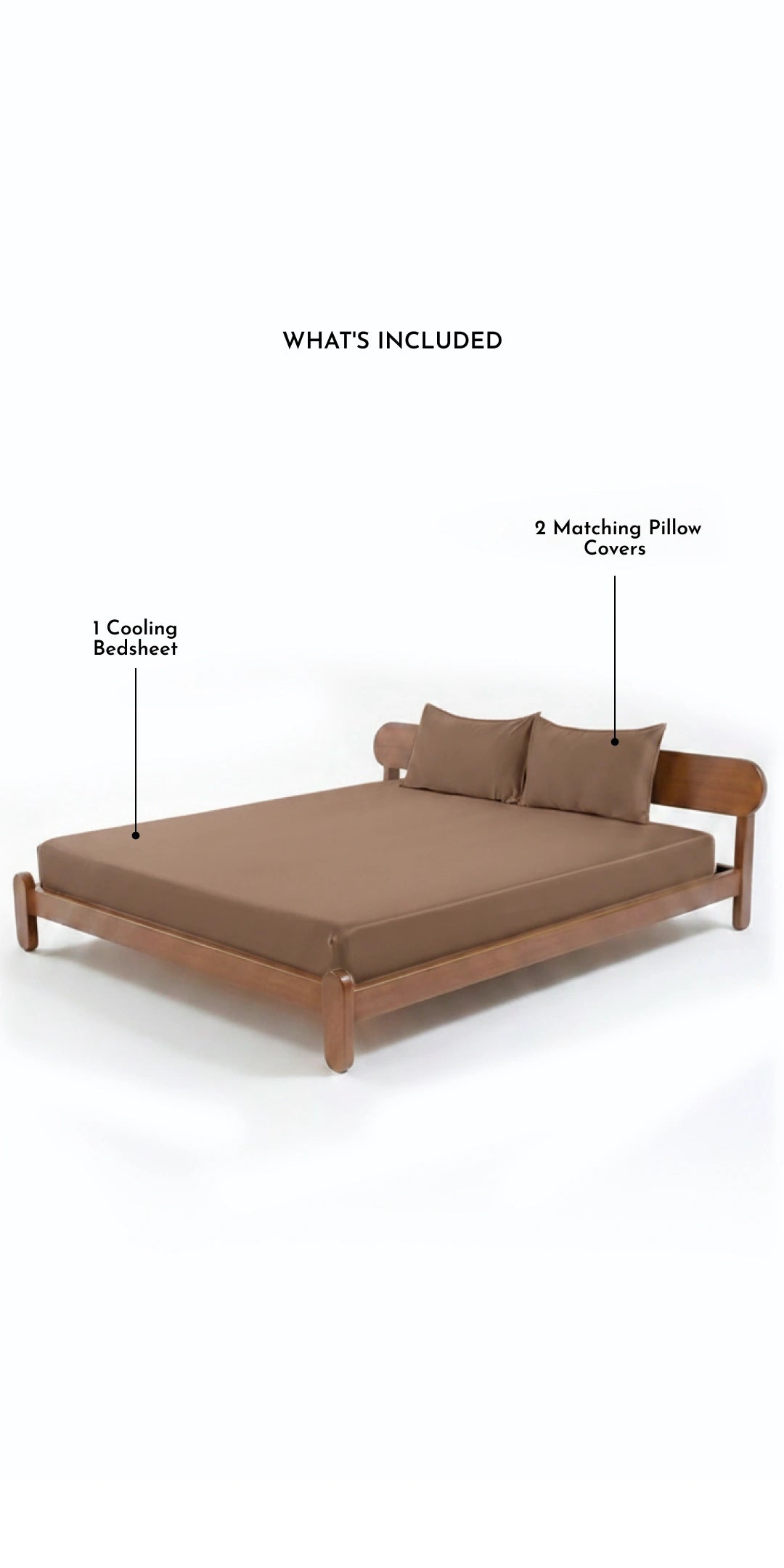 ZARF Italian Weave Fitted Bedsheet - Caramel