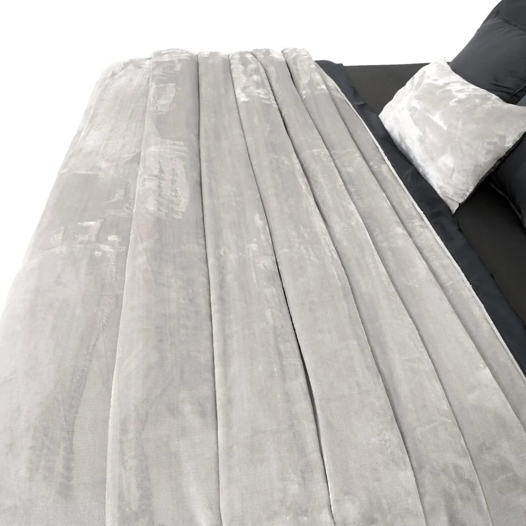 Zarf Premium AC Dohar With Two Pillow Covers & One Breakfast Cushion Cover - Greystone