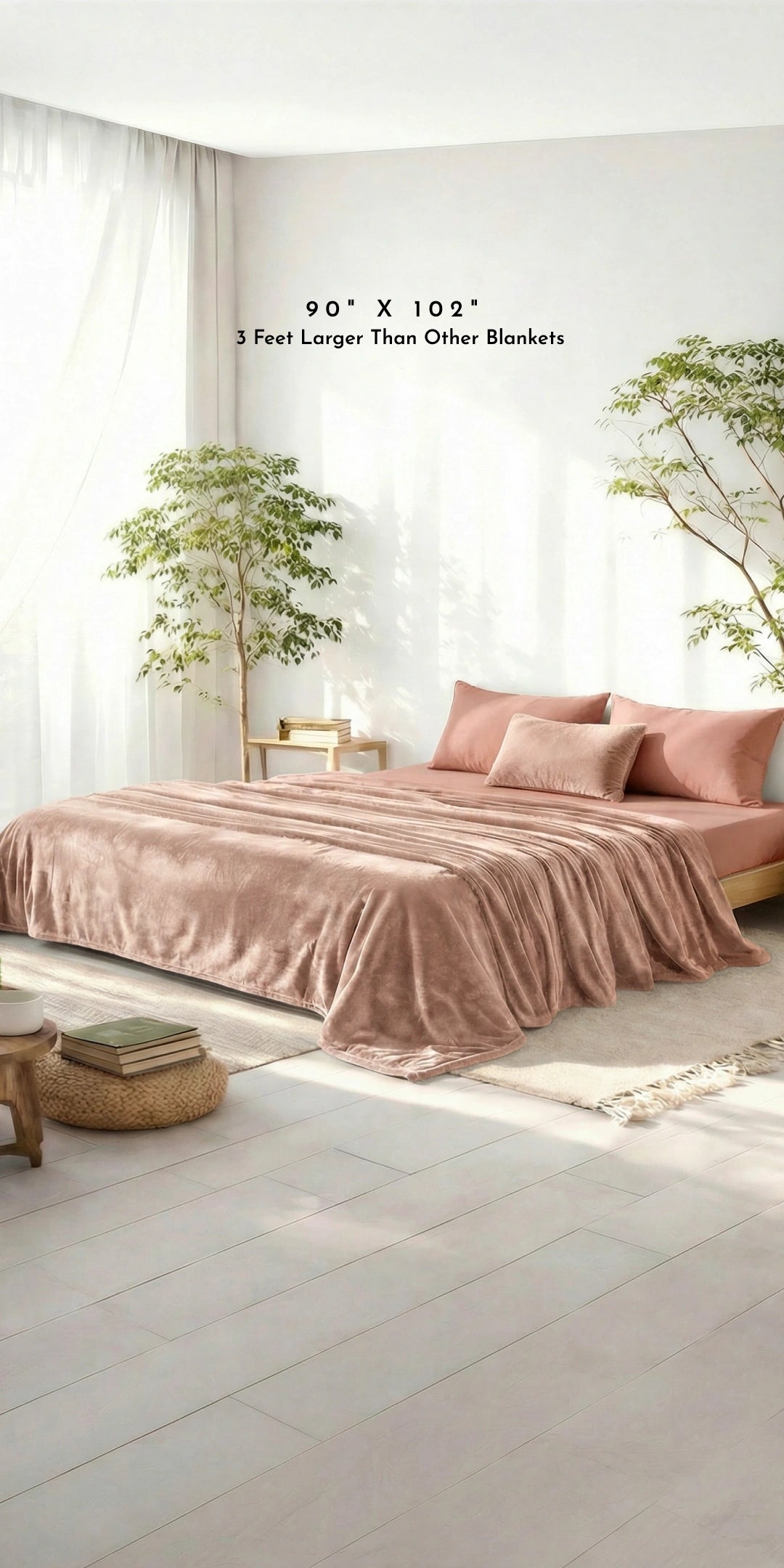 Zarf Premium AC Dohar With Two Pillow Covers & One Breakfast Cushion Cover - Pinkstone