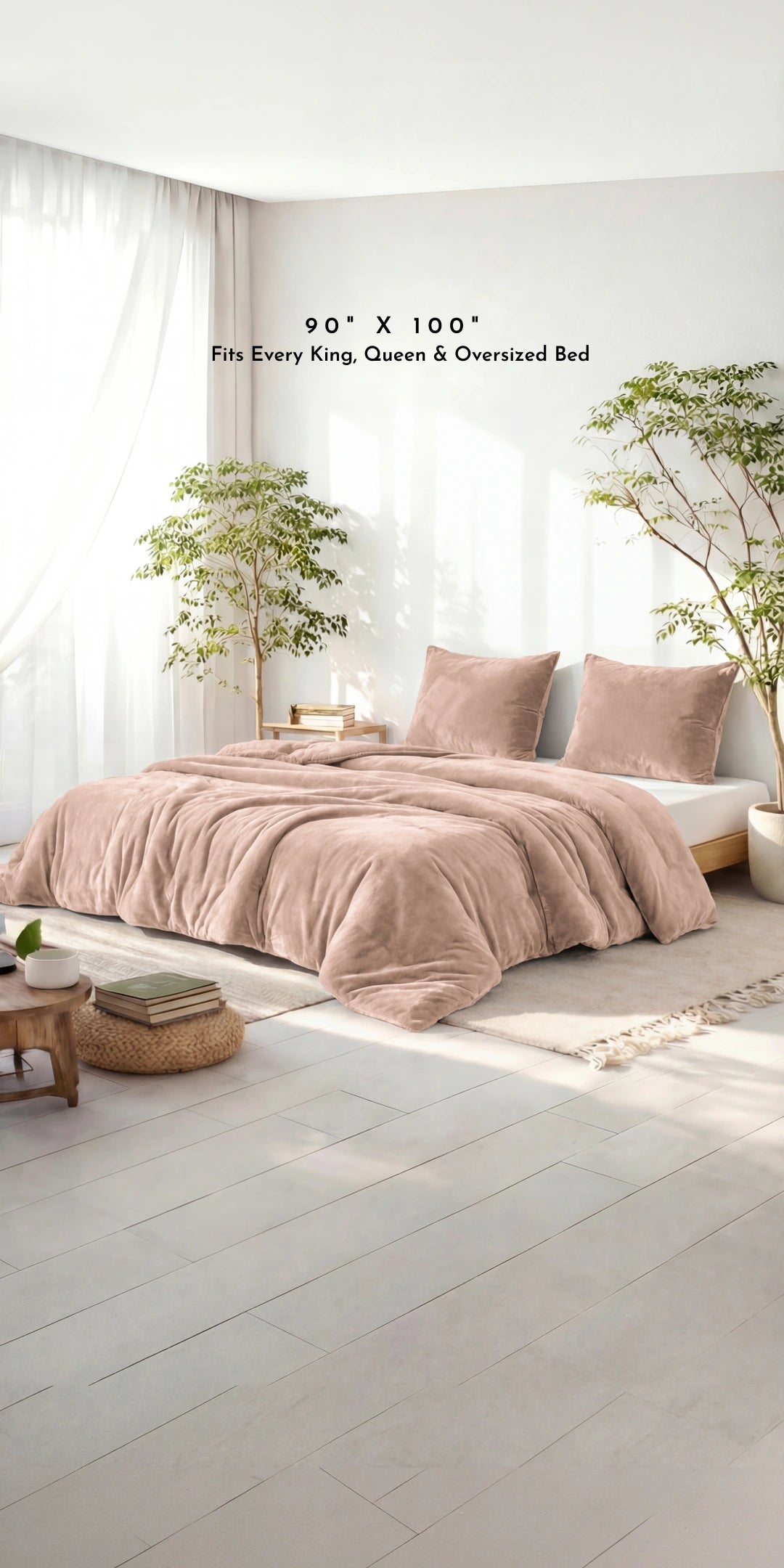 Zarf California King Size Reversible AC Blanket Cover With 2 Cushion Covers - Mellow Eclaire