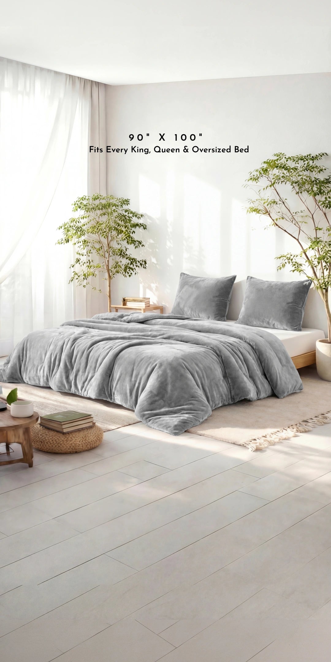 Zarf California King Size Reversible AC Blanket Cover With 2 Cushion Covers - Chicago Mist