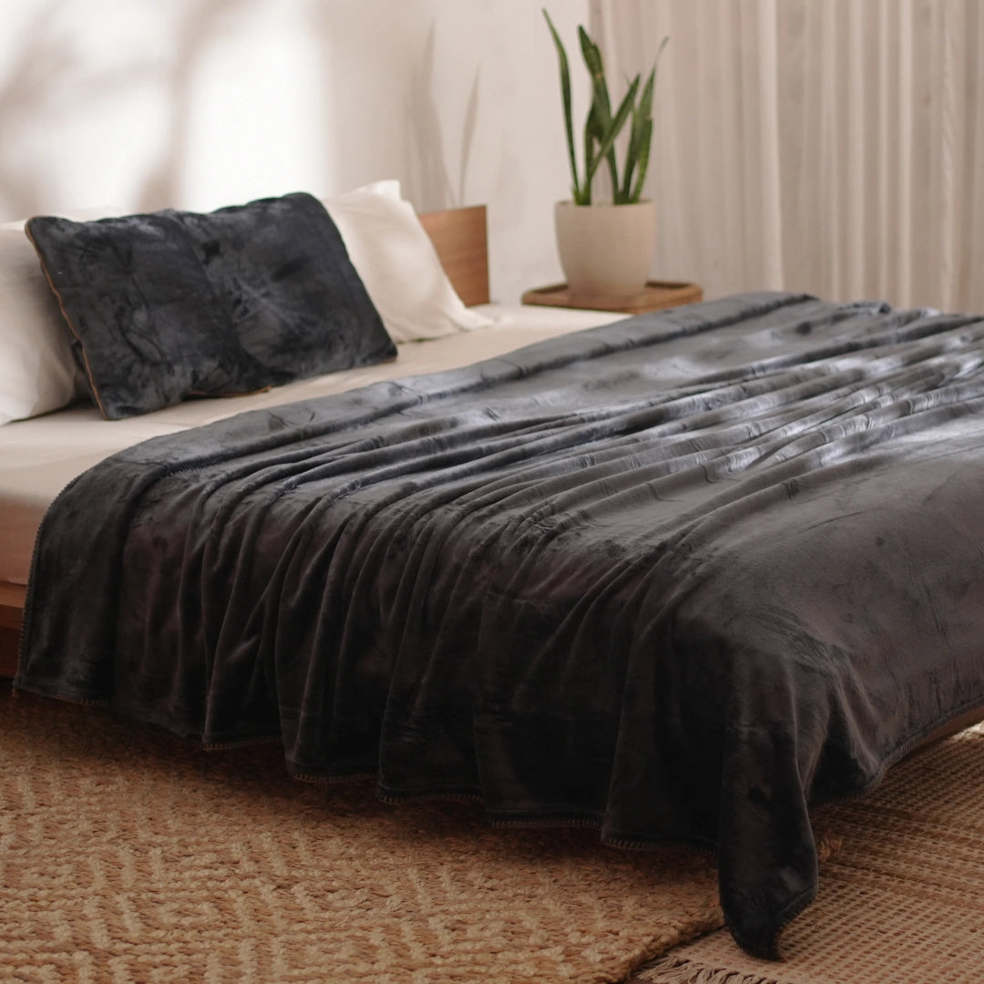 ZARF ALL-SEASON PREMIUM AC BLANKET SET OF 5 - Charcoal Grey