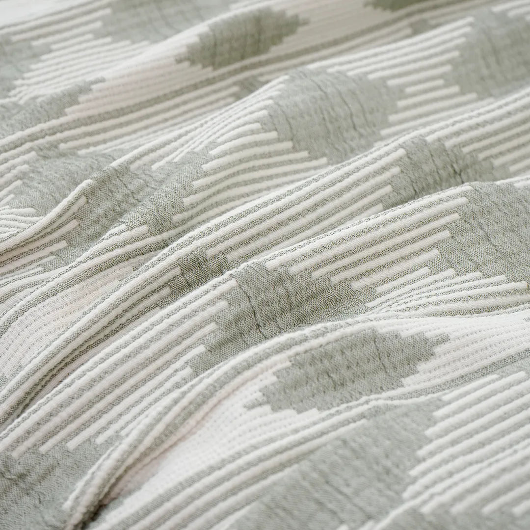 Zarf California King Size Plush Cotton AC Blanket With 2 Pillow Cases - Lunar Dust