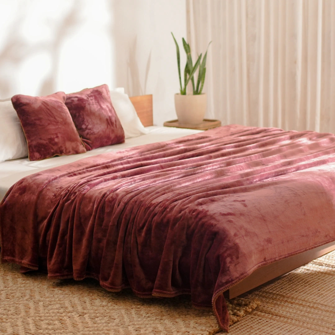 ZARF ALL-SEASON PREMIUM AC BLANKET SET OF 5 - Mulberry