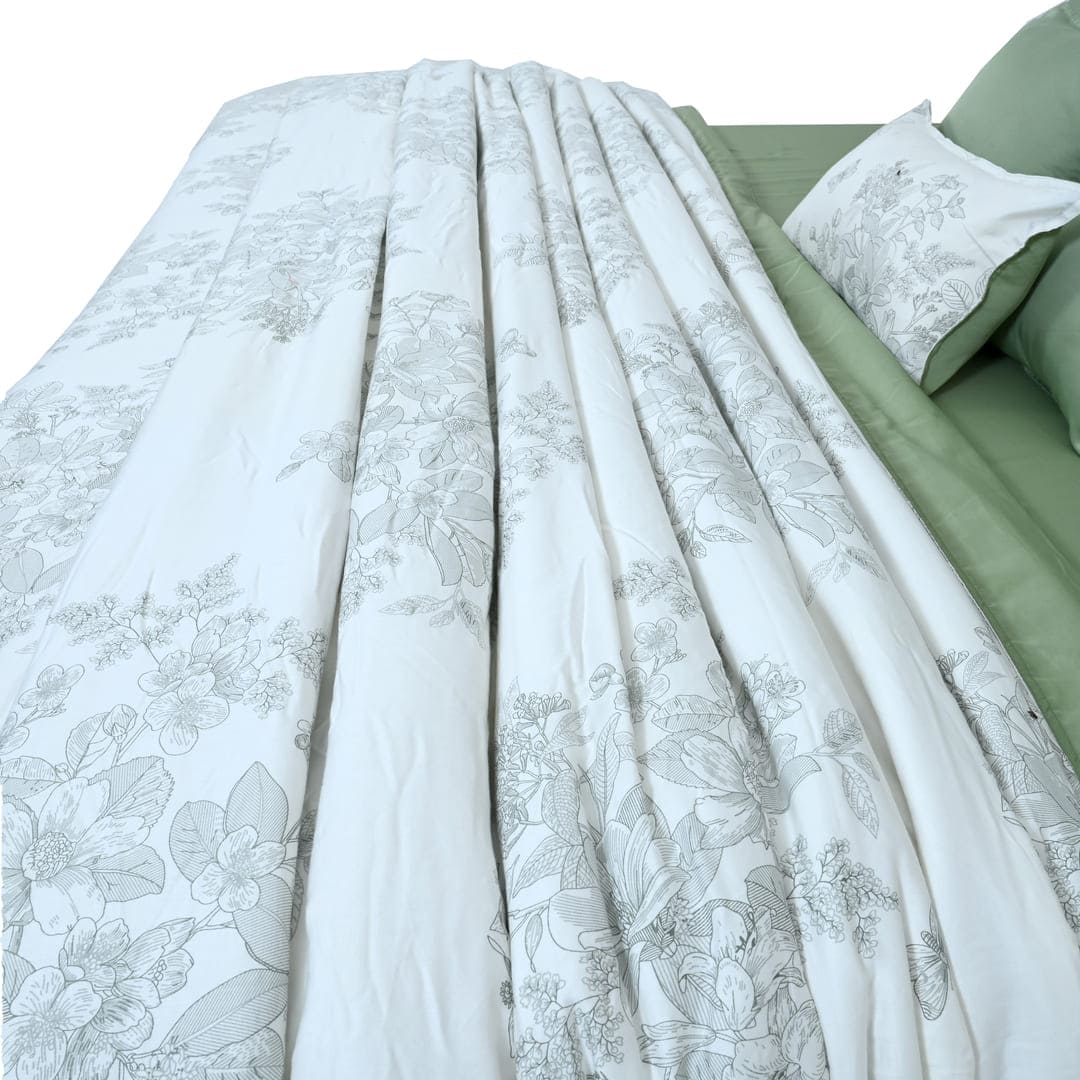 Zarf AC Comforter With 2 Pillow Cases and 1 Breakfast Pillow - Willow