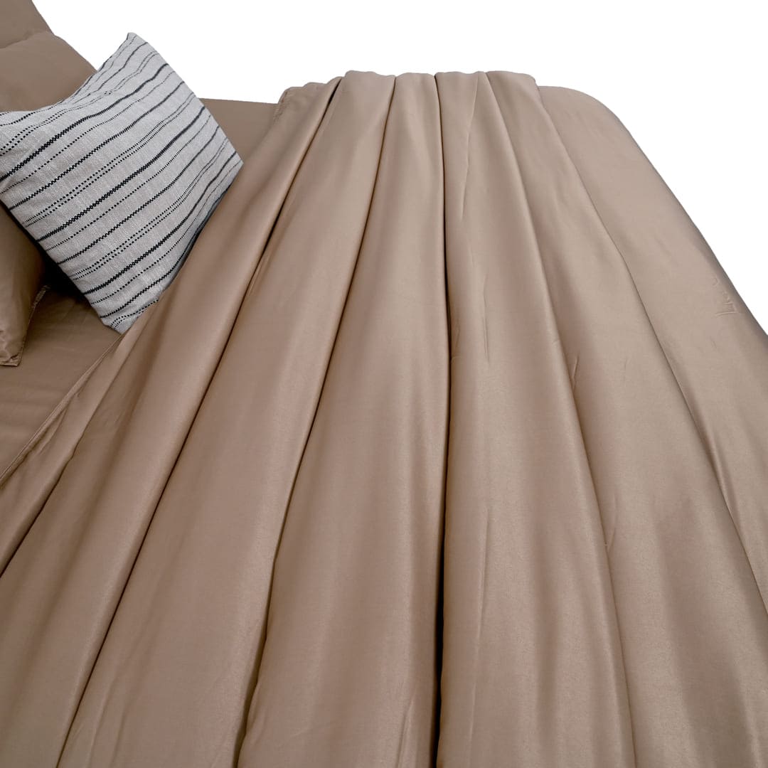 ZARF Italian Staple Weave Comforter With 2 Designer Pillow Cases 1 Breakfast Cushion Cover - Roux