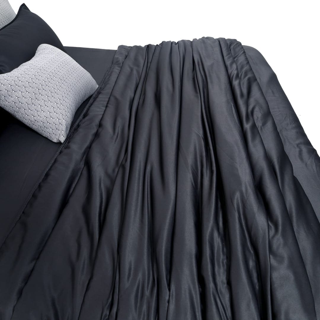 Zarf Italian Staple Weave Bedding Set Of 7- Kuro