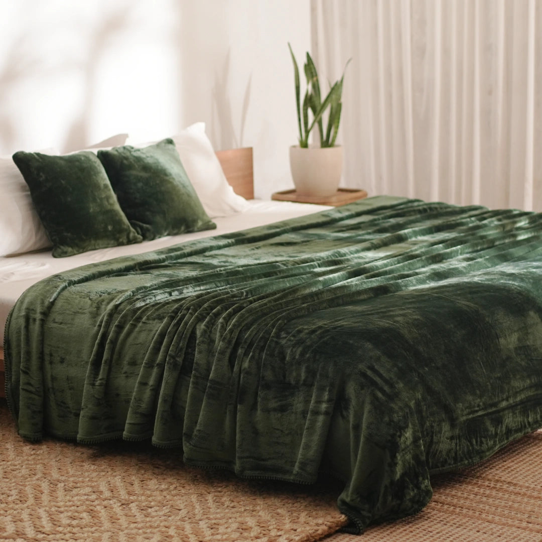 ZARF ALL-SEASON PREMIUM AC BLANKET SET OF 5 - Olive