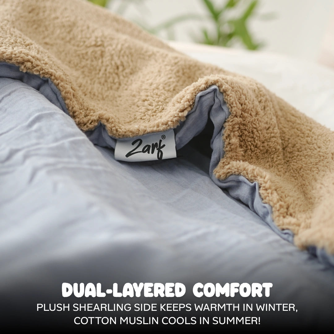 Reversible Baby Blanket With 1 Pillow & 1 Pillow Cover - Luna Pop