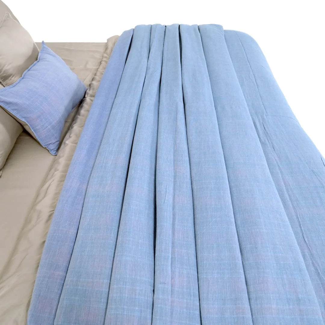 Linen Blend AC Comforter With 2 Pillow Cases and 1 Breakfast Pillow - Xavia