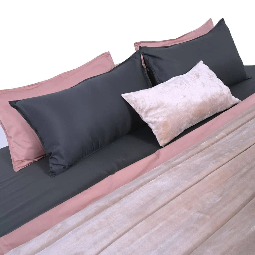 Zarf Premium AC Dohar With Two Pillow Covers & One Breakfast Cushion Cover - Pinkstone