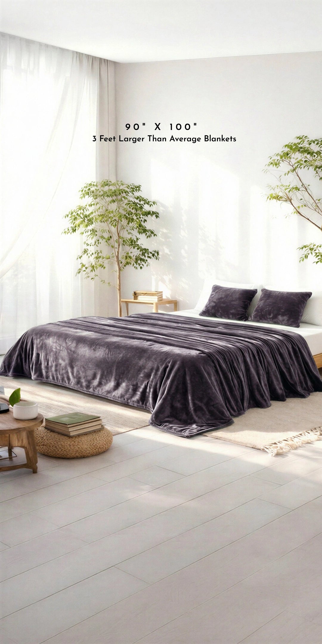 Zarf All-Season Premium AC Blanket With Two Pillow Covers & Two Cushion Covers - Mauve