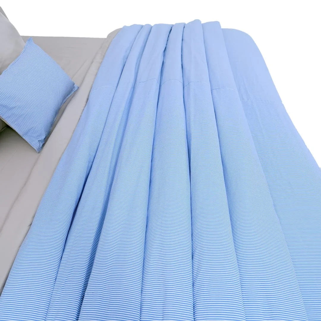 Linen Blend AC Comforter With 2 Pillow Cases and 1 Breakfast Pillow - Tranquil