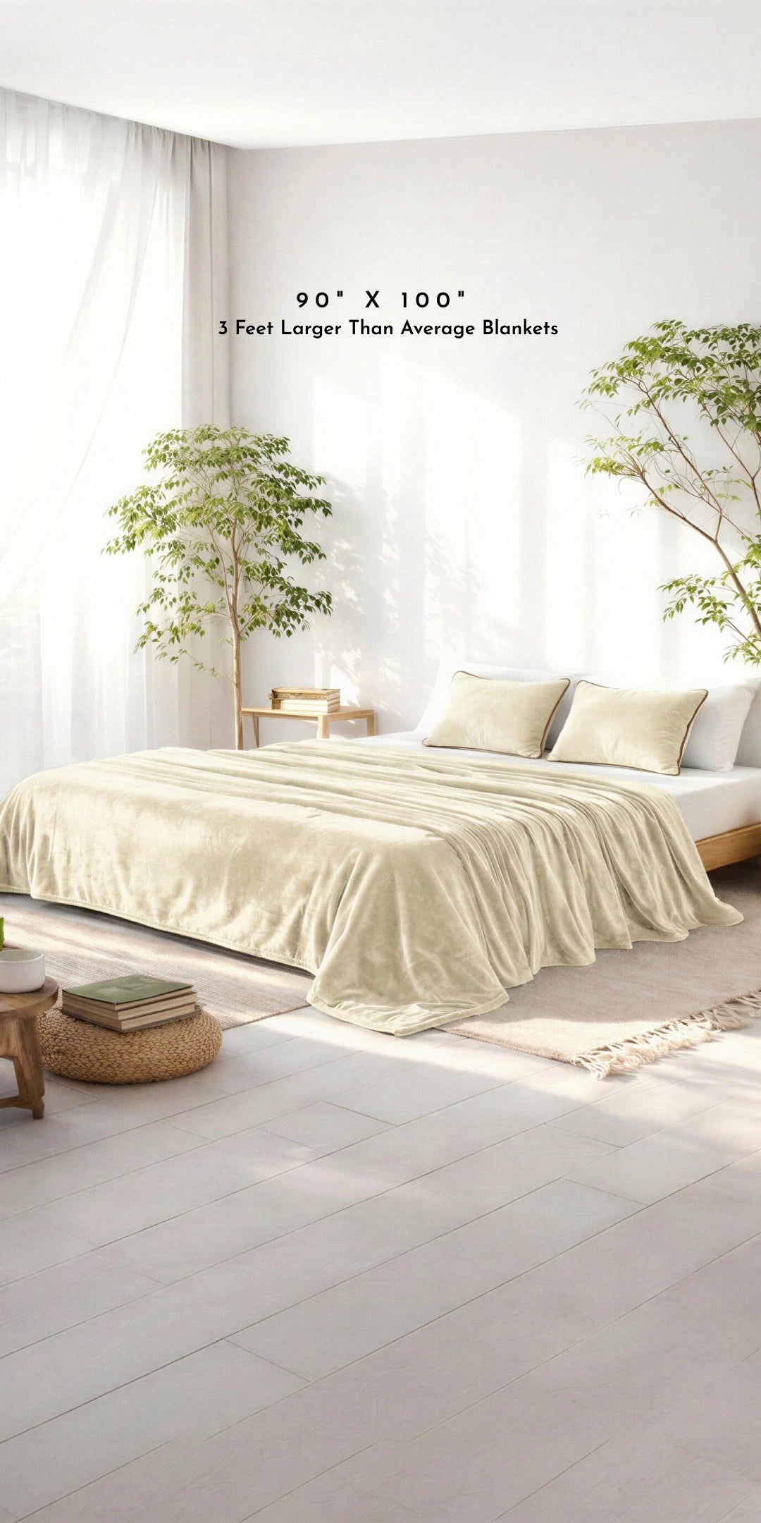 Zarf All-Season Premium AC Blanket With Two Pillow Covers & Two Cushion Covers - Daisy