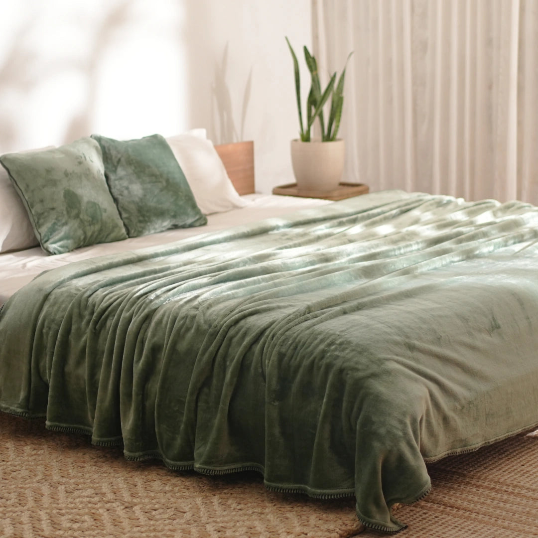 ZARF ALL-SEASON PREMIUM AC BLANKET SET OF 5 - Eucalyptus