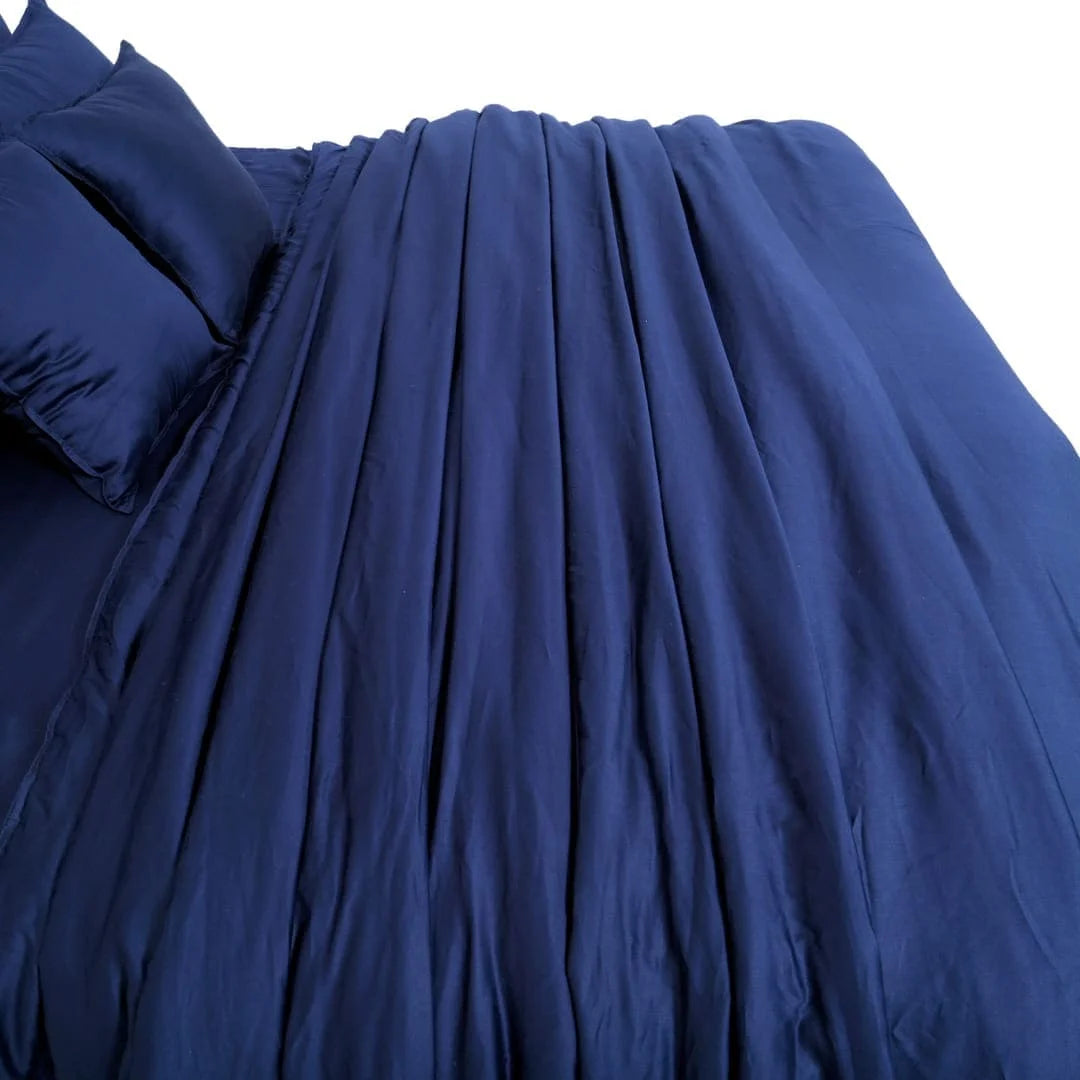 ZARF Egyptian Cotton Comforter For Single Size Bed With 2 Pillowcases & 2 Cushion Covers - Atlantic