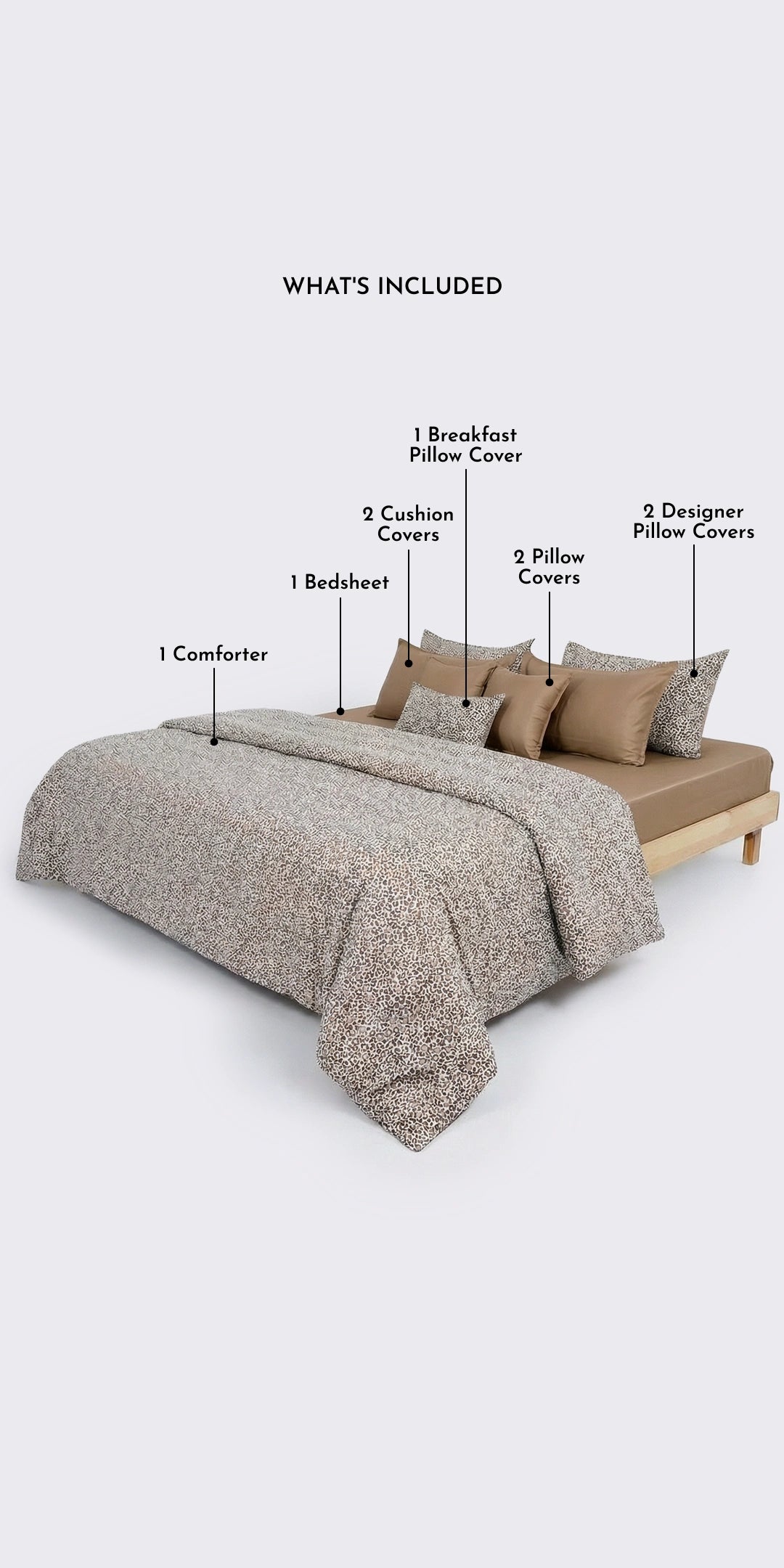 Zarf Linen Blend Bedding Set Of 9 - Leorix