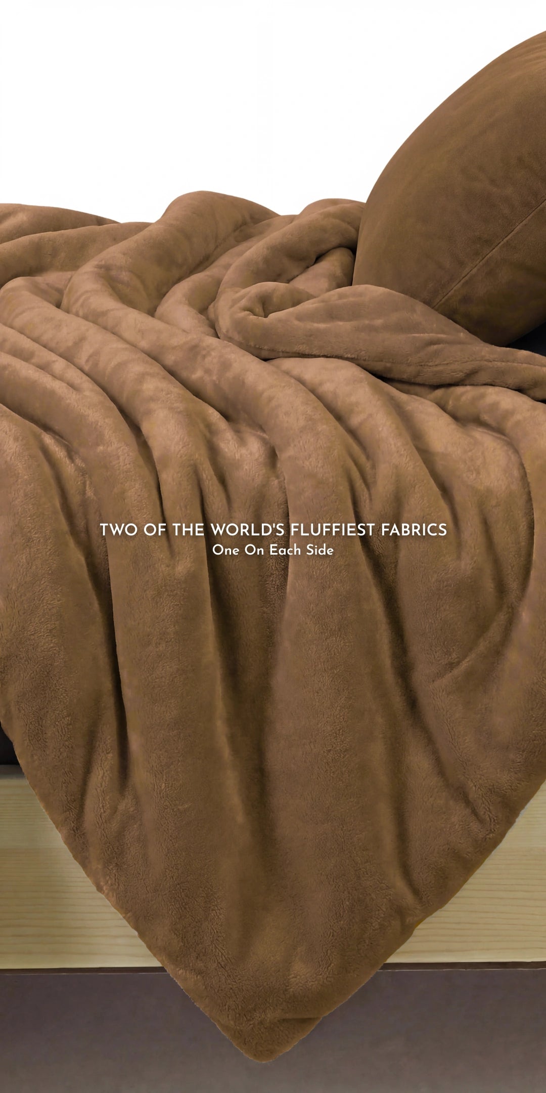 Zarf Reversible Blanket Cover For Single Size Bed With 2 Cushion Covers - Rustic Cocoa
