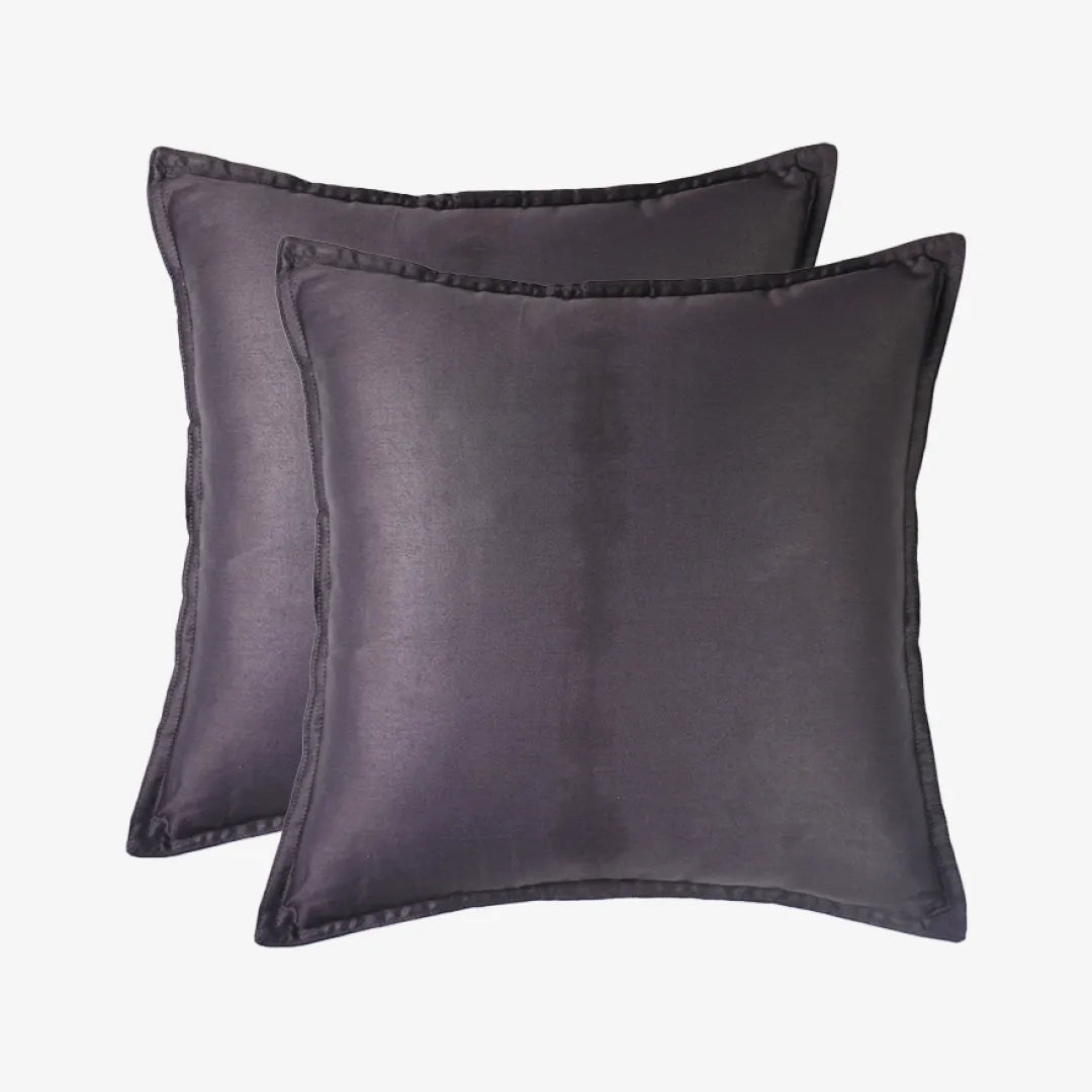 Egyptian Cotton Cushion Covers- Set Of 2 - Raven