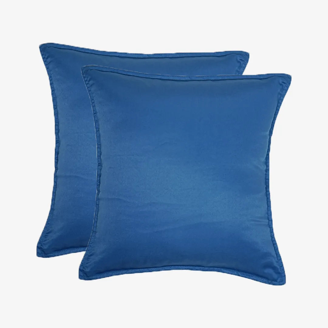 Italian Weave Cushion Covers- Set Of 2 - Blue