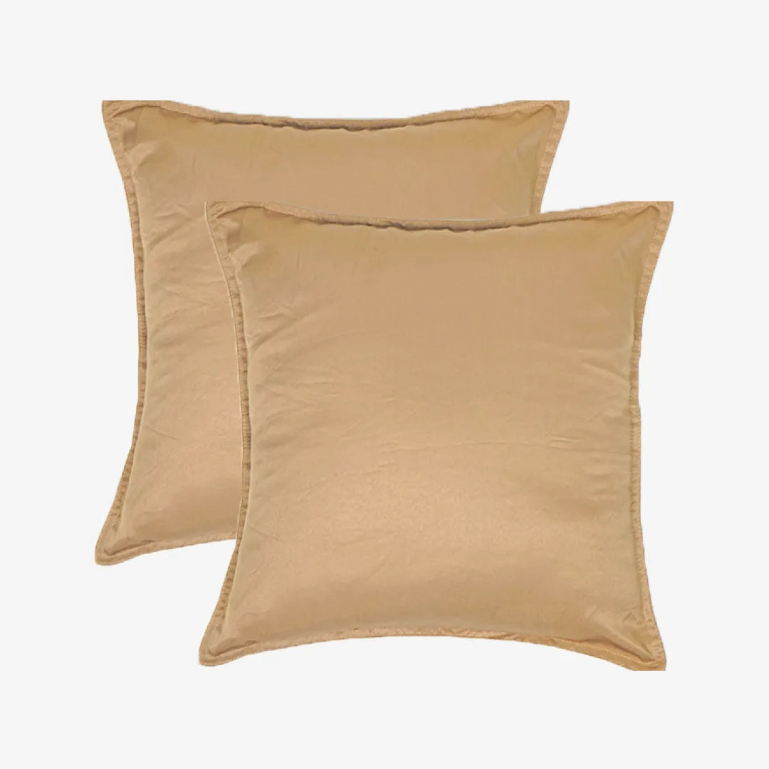 Italian Weave Cushion Covers- Set Of 2 - Mustard